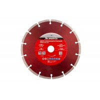 Диск алмазный, отрезной сегментный, 200 х 22.2 мм, сухая резка Matrix Professional (73176)