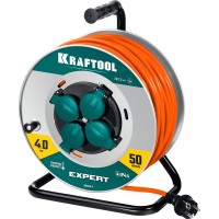 Силовой удлинитель на стальной катушкеEXPERT ПВС 3х2.5 50м 4000Вт IP44 KRAFTOOL 55089-50