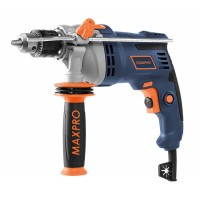 Дрель ударная 850 Вт; 0-3000 об/мин; ключевой патрон 1,5-13 мм; 2,4 кг; антивибрационная ручка; металл. корпус редуктора; резиновые вставки MAX-PRO 85068