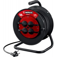 Силовой удлинитель на катушке 3 х 2.5 мм? 50 м ПВС 3500 Вт IP44 MIRAX 55051-50