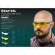 Защитные очки BASIC, открытого типа, коричневые, стекло-моноблок с покрытием устойчивым к истиранию и запотеванию KRAFTOOL 110319