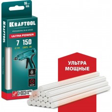 Клеевые стержни Ultra Power, 7 х 150 мм, 16 шт, прозрачные, ультрамощные KRAFTOOL 06837-16
