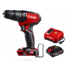 Дрель-шуруповерт ударная 20 В 40 Н·м 1 АКБ LMS 2 А·ч ЗУБР ДШУ-40-21
