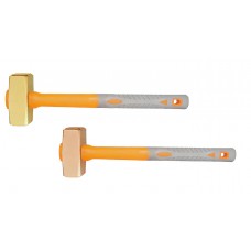 Кувалда тупоносая (немецкий тип) 1 кг AlCu рукоятка фиберглас искробезопасная 192B-1004, HORTZ