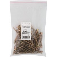 Шурупы желтопассированные, универсальные 5 х 45 100 шт Фасовка (21545-0)