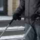 Скрепер-волокуша для уборки снега, полипропилен, колеса, 595х715х1445мм, рукоятка с ПВХ, LUXE Palisad (61694)