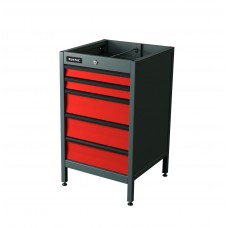 Тумба с 5-ю ящиками красный RUNTEC TS5-7016-3020