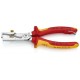 StriX стриппер-кабелерез 2-в-1 VDE, 180 мм, хром, 2-комп ручки, проушина для страховки (KN-1366180T)