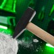 Молоток слесарный 1000 г, квадратный боек, деревянная рукоятка Сибртех