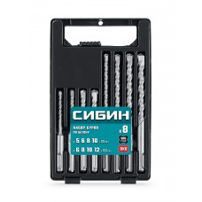 СИБИН 8шт набор буров SDS-plus (29312-H8_z01)