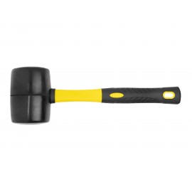 Киянка резиновая 680 грамм черная с фиберглассовой ручкой HORTZ