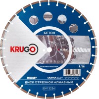 Диск алмазный по бетону, лазерная сварка 500x25.4x40x4,12x10mm KRUGO (LCB20HY)