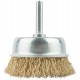 Корщетка, тип чашка, со штифтом, стальная латунированная волнистая проволока 65 мм (38487М)