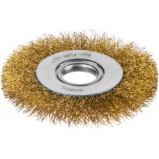 Щетка дисковая для УШМ 100 мм, витая стальная латунированная проволока 0.3 мм MIRAX 35141-100
