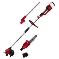 Высоторез-коса акк.4 в одном Einhell GE-LM 36/4in1 Li,2х18В,коса нож/леска,кусторез,ц.пила,без АКК (3410901)