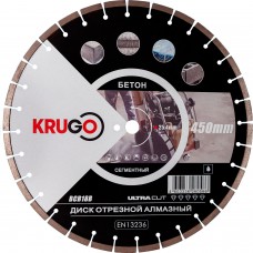 Диск алмазный для бетона 450x25.4x40x3.8x12mm KRUGO (BCB18B)