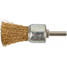 Корщетка-венчик, со шпилькой, стальная латунированная волнистая проволока 24 мм (38470)