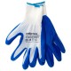 Перчатки полиэфирные с синим нитрильным покрытием, размер L, 15 класс вязки Сибртех (67862)