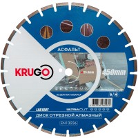 Диск алмазный сегментный по асфальту (лазерная наварка) 450x25.4x40x3.6x10/17mm KRUGO (LAB18HY)