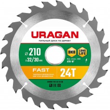 Диск пильный по дереву Fast URAGAN 210х32/30 мм 24Т 36800-210-32-24_z01  