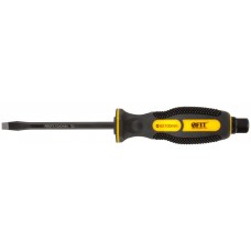 Отверткa ударная, сталь S2, шестигран.жало, боек под ключ, прорезиненная ручка, Профи 6х100 мм SL