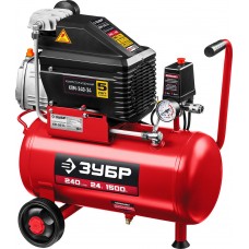 Компрессор масляный 240 л/мин, 24 л, 1500 Вт ЗУБР КПМ-240-24