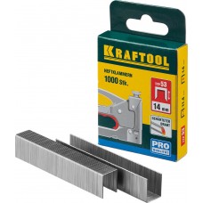 Скобы тип 53 (A/10/JT21), 14 мм, калибр 23GA, 1000 шт KRAFTOOL 31670-14