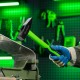 Молоток слесарный, 800 г, фибергласовая обрезиненная рукоятка Сибртех (10327)