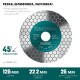 Шлифовально-отрезной алмазный диск CHAMFER 125 мм 22.2 мм 25?1.6 мм KRAFTOOL 36689-125
