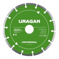 Диск алмазный отрезни сегментный UNIVERSAL URAGAN 180 мм 36705-180  