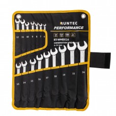 RUNTEC RT-WMBX16 Набор ключей комбинированных RUNTEC CrV 6-24 мм в сумке, 16 предметов (RT-WMBX16)