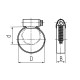 Хомут червячный PL-9 (50-70)/W1 (Fortisflex) (68988)