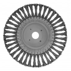 Щетка для УШМ, 200 мм, посадка 22.2 мм, плоская, крученая проволока 0.5 мм Сибртех (746387)