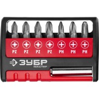 Набор бит с адаптером MX-8, 8 шт ЗУБР 26089-H8