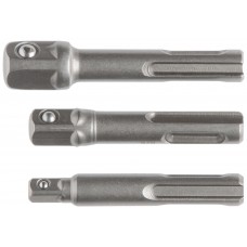 Адаптеры под головки с хвостовика SDS-PLUS, набор 3 шт. , легированная сталь (57955)