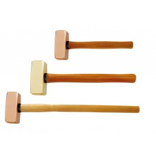 Кувалда тупоносая 4 кг AlCu рукоятка дерево искробезопасная 191I-1012, HORTZ