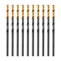 Сверло по металлу, 2,5 мм, HSS-Tin, Golden Tip, 10 шт. Denzel (717204)