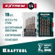 KRAFTOOL НЕХ-1/4?, 19 шт, набор сверл по металлу для винтовёртов и шуруповертов IMPACT READY (29652-H19)