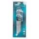 Набор ключей имбусовых Torx -TT, 9 шт: T10-T50, экстра-длинные, S2, сатинированные Gross (16408)