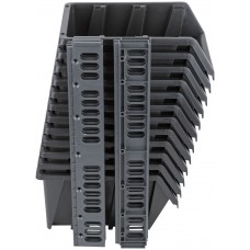 Набор Лотков для крепежа (12 шт. лотков 225х125х125 мм + 6 шт. планок), черные