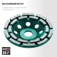 Двухрядная алмазная шлифовальная чашка Double, d 125 мм, INDUSTRIAL KRAFTOOL 33369-125