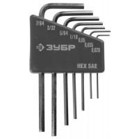 Набор ключей имбусовых мини 7 шт ЗУБР 27475-H7