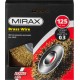 Щетка дисковая для УШМ 125 мм, витая стальная латунированная проволока 0.3 мм MIRAX 35141-125