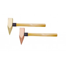 Молоток заостренный 1000 гр BeCu рукоятка дерево, искробезопасный 186B-1002, HORTZ