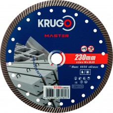 Диск алмазный Турбо по железобетону KRUGO MASTER 230х2,6х22,2х12 mm 81062300261