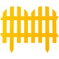 Декоративный забор Палисадник, 28 х 300 см, желтый, 7 секций GRINDA 422205-Y