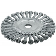 Корщетка-колесо, посадочный диаметр 22,2 мм, стальная витая проволока 180 мм (39108)