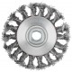 Корщетка-колесо с наклоном, гайка М14, стальная витая проволока 100 мм (39033)