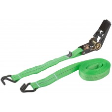 Ремень для крепления груза, храповый механизм 110 мм, полиэфирная лента 25 мм x 5 м, 800 / 1600 кг (64923)