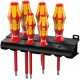 Набор диэлектрических отвёрток 6 пр. подставка PH 1-2 SL 2.5-3.5-4-5.5 Rack VDE серия 160 i/6 Wera WE-006145